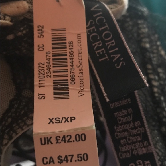 🔥VICTORIA SECRET BLK LACE HI NECK BRALETTE SM - Picture 2 of 6